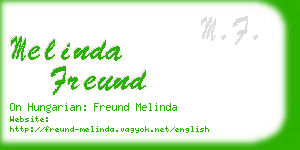 melinda freund business card